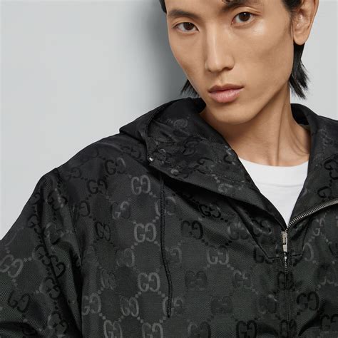 gucci men black puffer jacket|Gucci off the grid jacket.